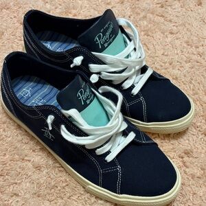 Original Penguin Sam Stripe dark blue navy canvas sneaker sz. 11